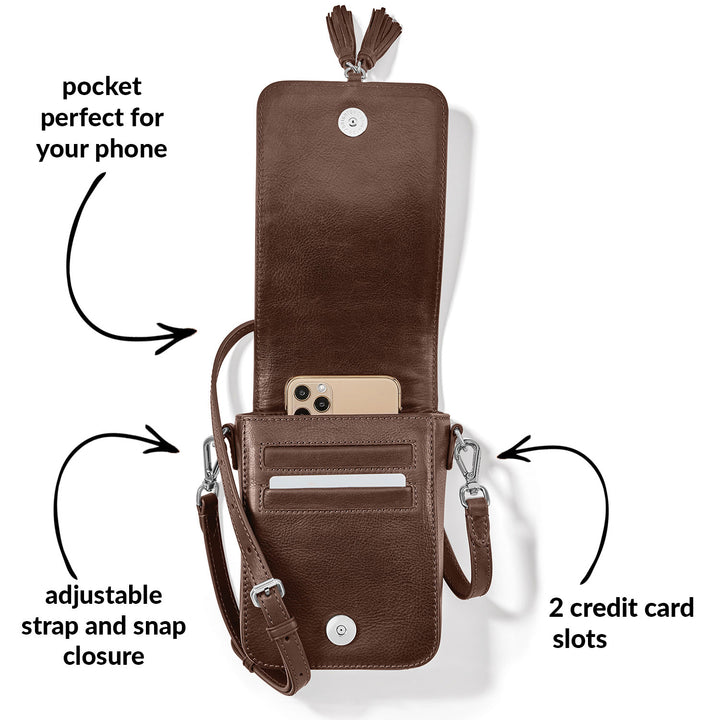 Brighton Ilia Mini Flap Crossbody Bag - Whisky