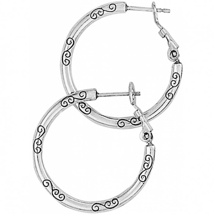 Brighton Small Hoop Charm Post Earrings - Silver
