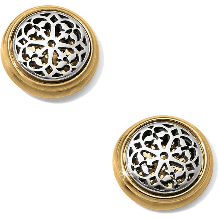 Brighton Ferrara Two Tone Post Earrings Gift Box