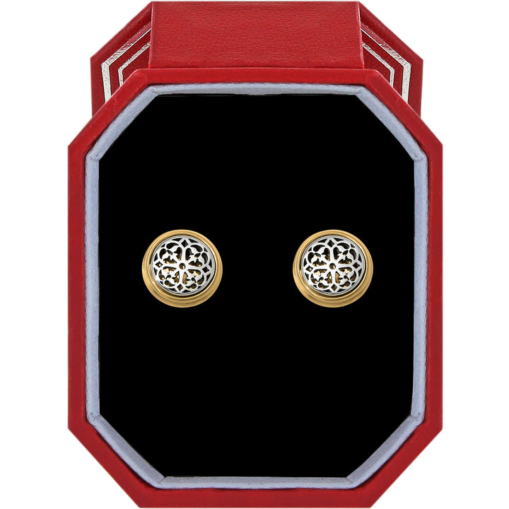 Brighton Ferrara Two Tone Post Earrings Gift Box