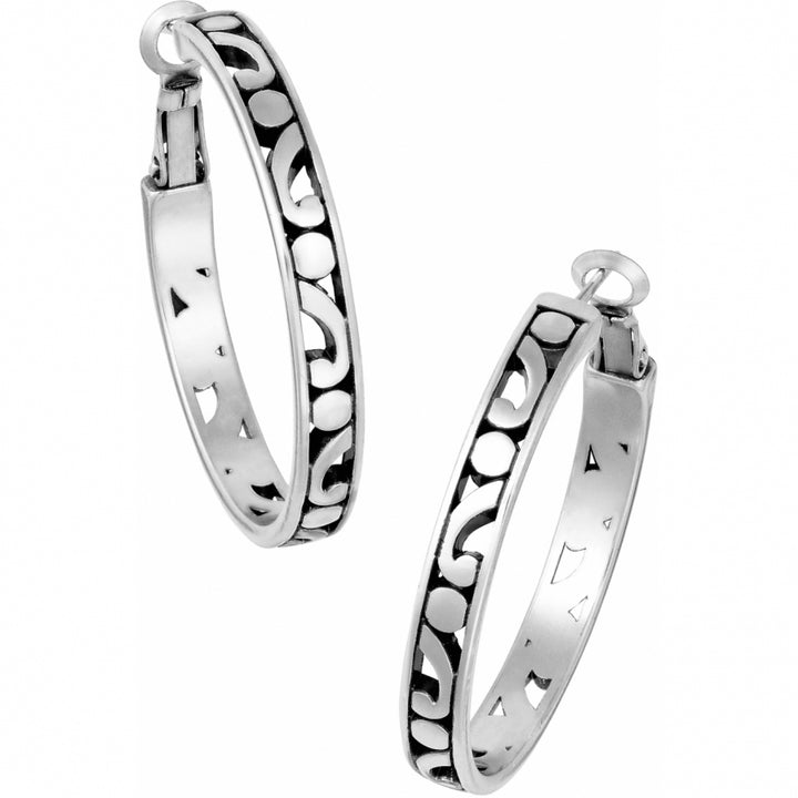 Brighton Contempo Medium Hoop Earrings - Silver
