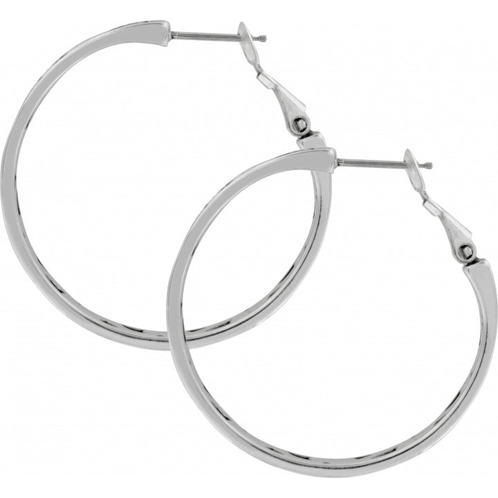 Brighton Contempo Medium Hoop Earrings - Silver