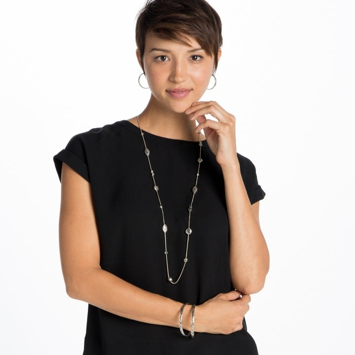 Brighton Contempo Medium Hoop Earrings - Silver