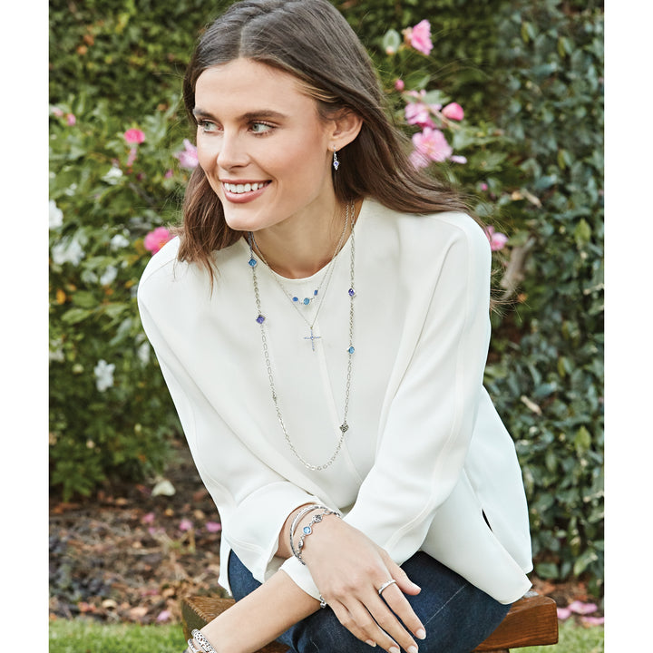 Brighton Color Drops Cross Necklace