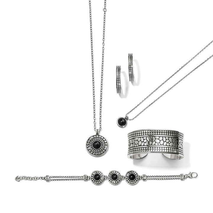 Brighton Pebble Dot Onyx Short Necklace