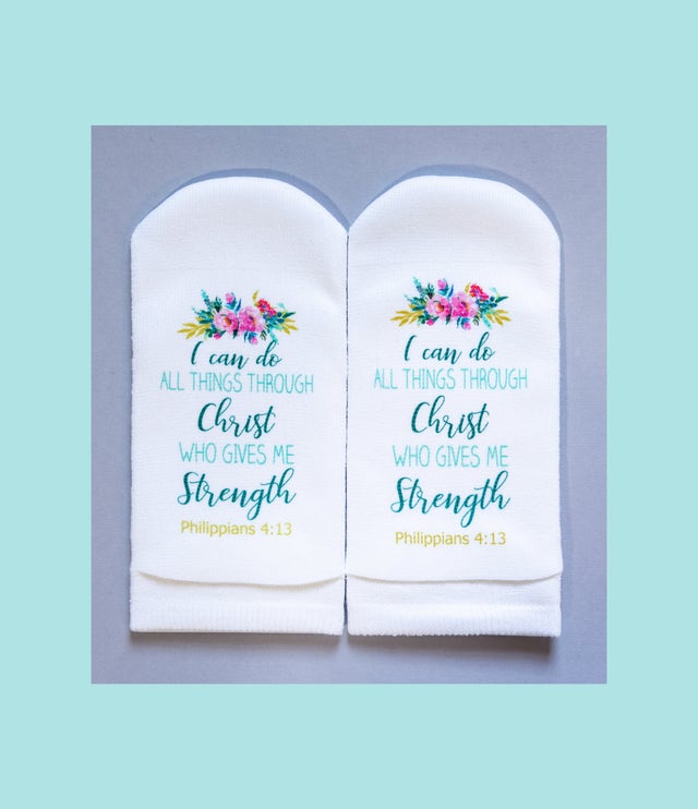 Standing On The Word Socks - I Can Do All Things Philippians 4:13
