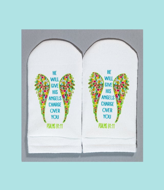 Standing On The Word Socks - Angels Psalms 91:11