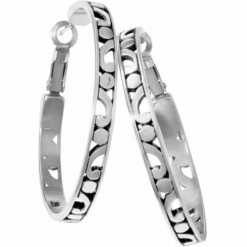 Brighton Contempo Large Hoop Post Earrings - Silver