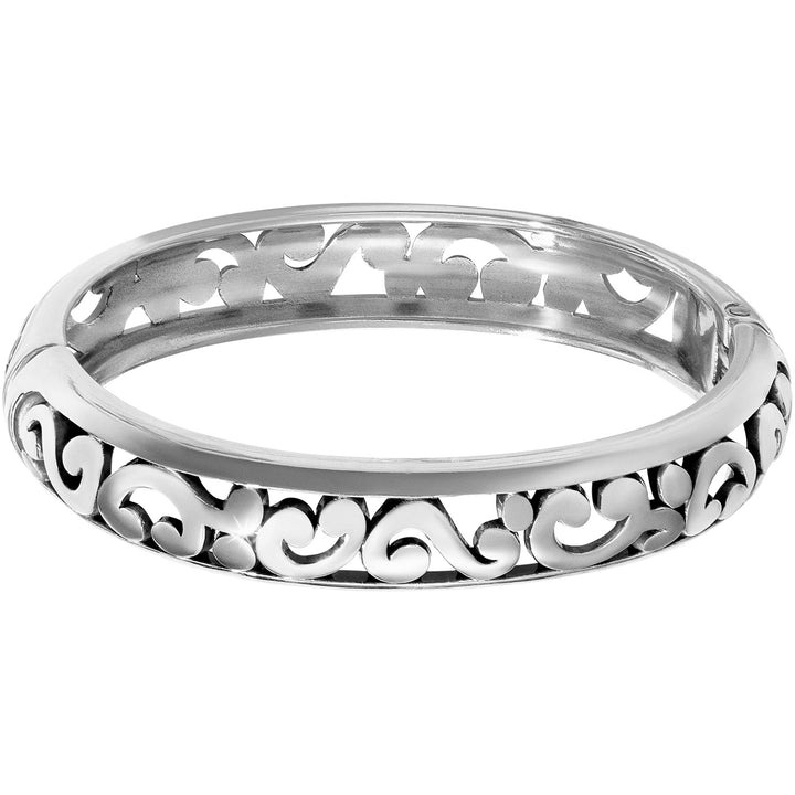 Brighton Contempo Medium Hinged Bangle - Silver