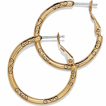 Brighton Small Hoop Charm Post Earrings - Gold