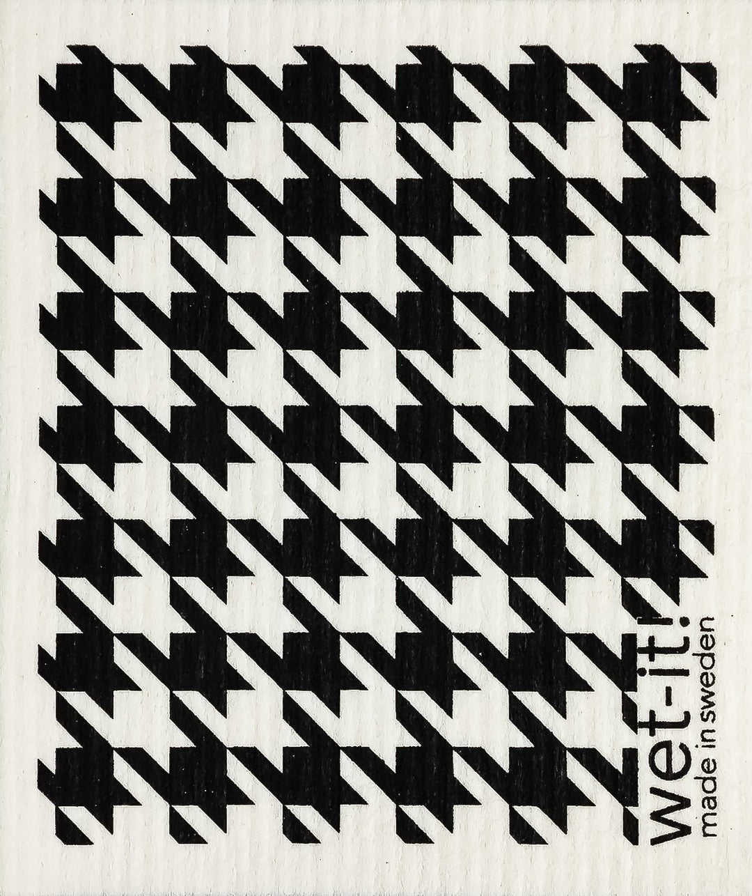 Wet It! Swedish Cloth - Houndstooth Black