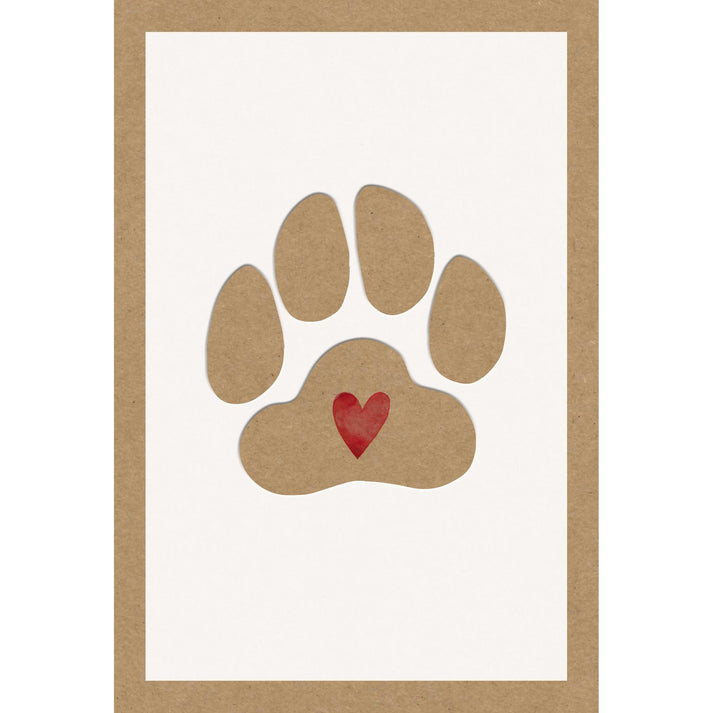 Pictura Sympathy Heart Paw Greeting Card