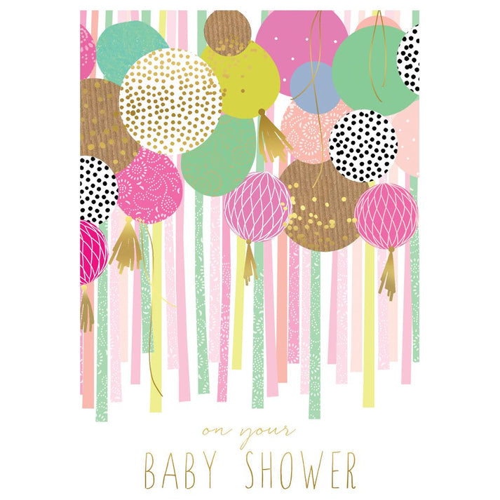 Pictura Baby Shower Balloons & Streamers Greeting Card