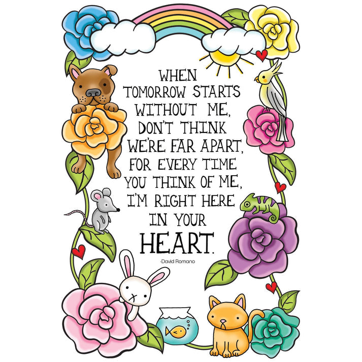 Pictura Rainbow Bridge Pets Sympathy Card Loss of Pet Card