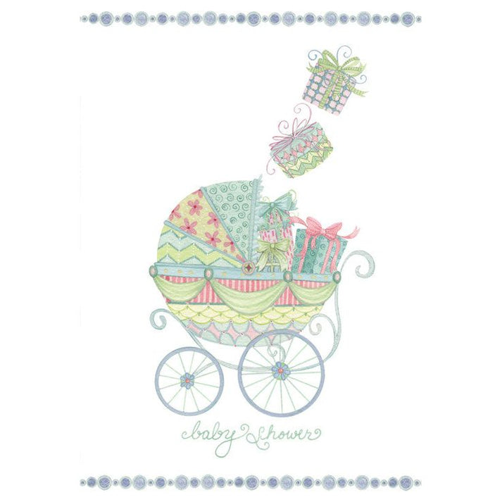 Pictura Carriage & Presents Baby Shower Greeting Card