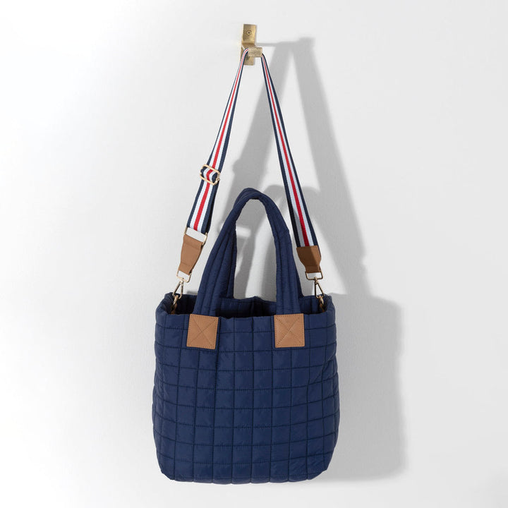 Shiraleah Ezra Quilted Nylon Tote - Navy