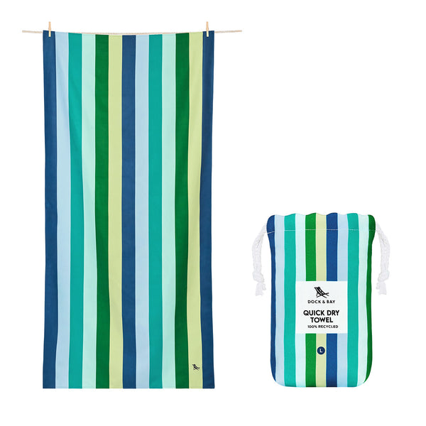 Dock & Bay Quick Dry Towel - Cool Lagoon GRS Certified Extra Large