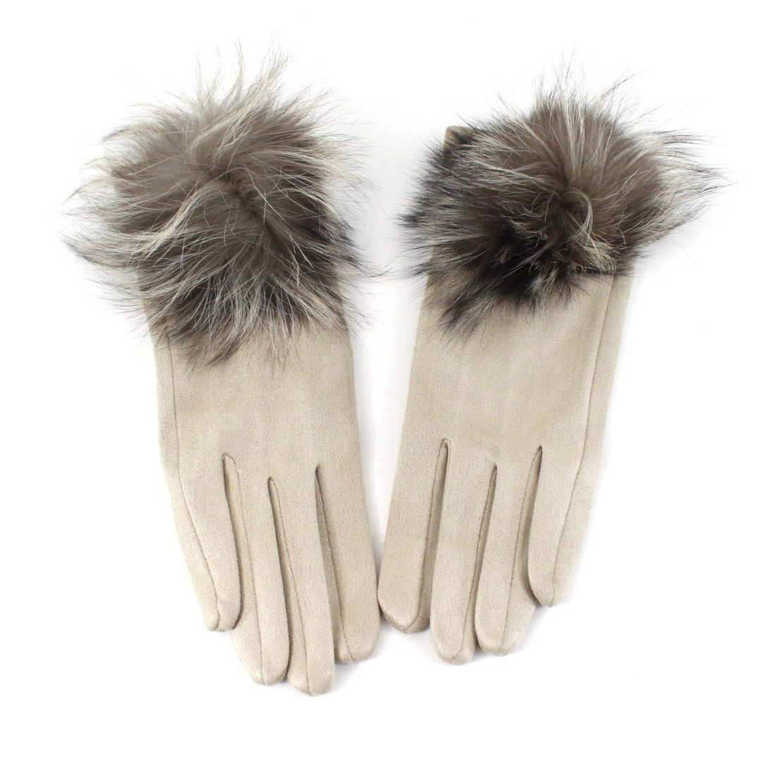 Pretty Persuasions Extra Furry Gloves - Sand