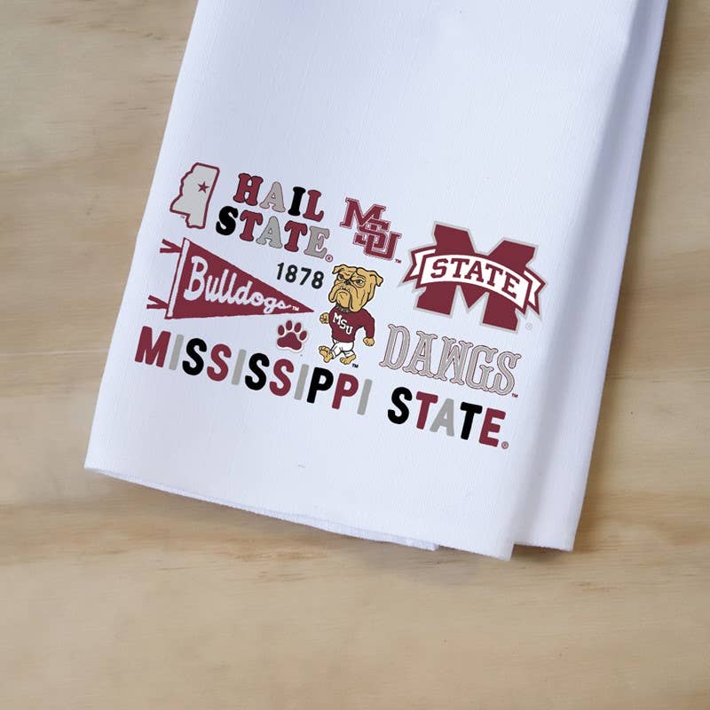 Little Birdie Tea Towel - Mississippi State Collegiate Cluster