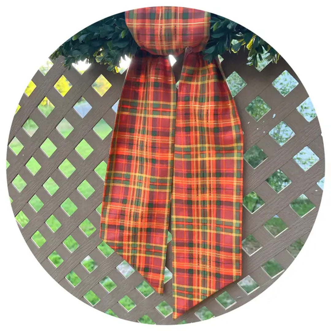 TRC Sash - Cotton Fall Pumpkin Plaid