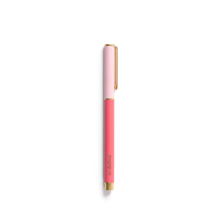 Mary Square Snap Cap Pen Colorblock Pink