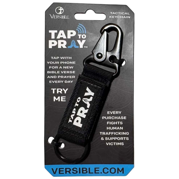 Versible® Tap To Pray™ Keychain - Black