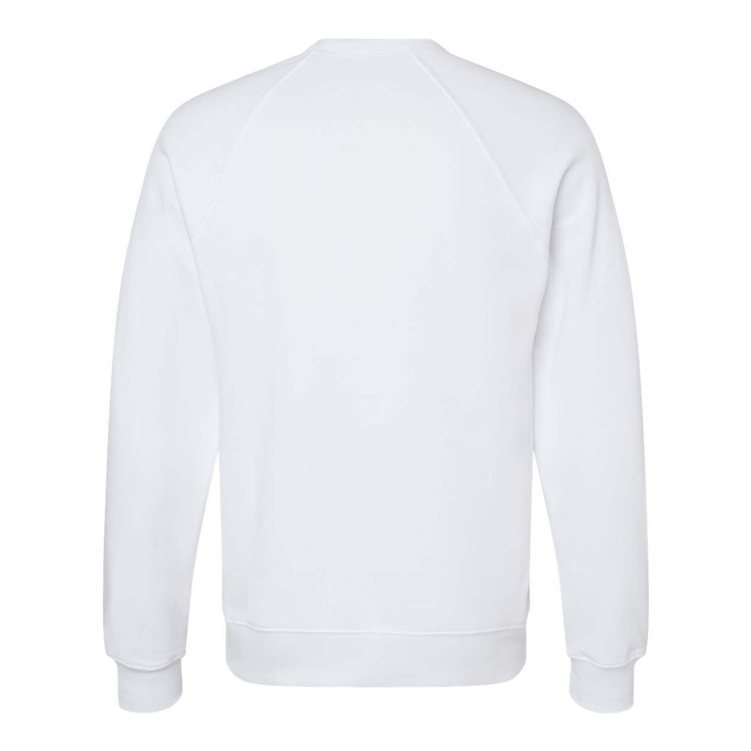 Bella + Canvas Sponge Fleece Raglan Crewneck Sweatshirt - White