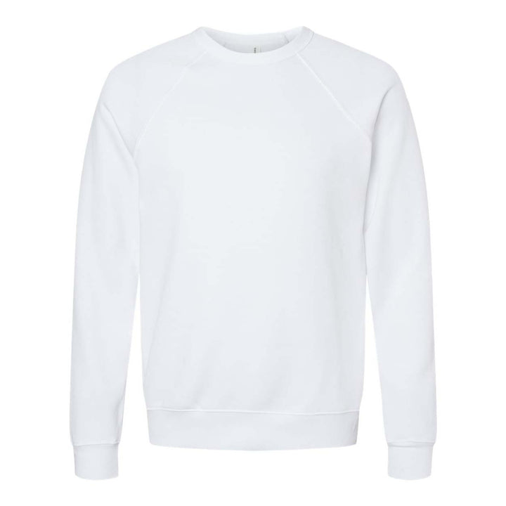 Bella + Canvas Sponge Fleece Raglan Crewneck Sweatshirt - White