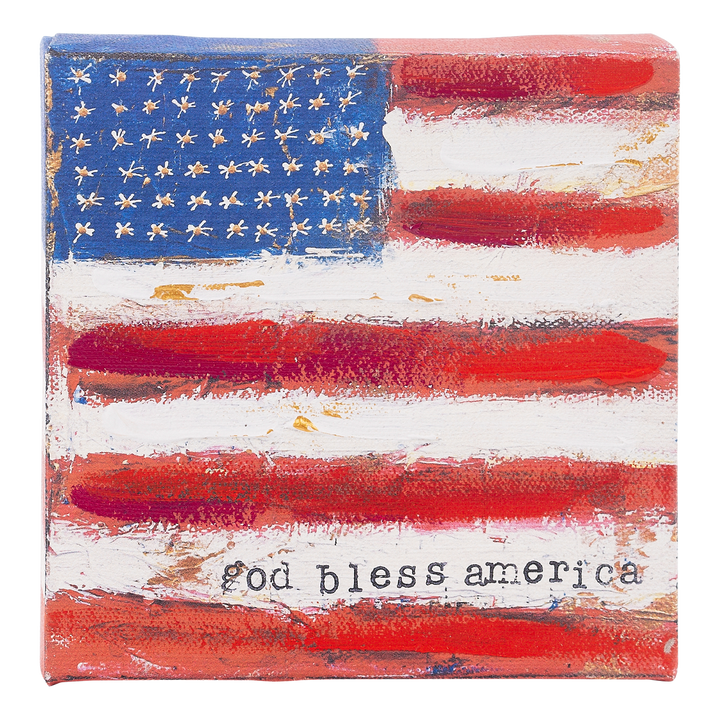 Glory Haus God Bless America Flag Canvas