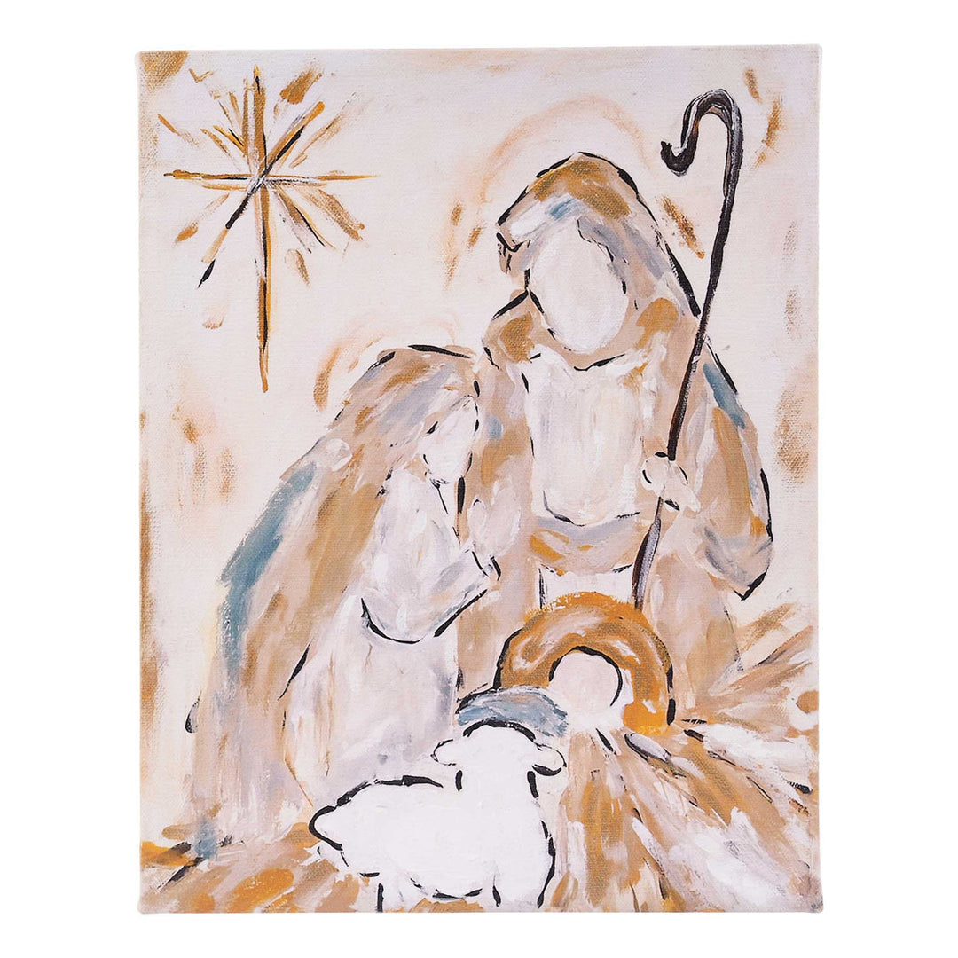 Glory Haus Neutral Nativity Canvas