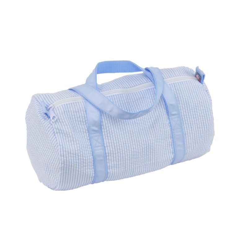 Mint Baby Duffel - Baby Blue Seersucker