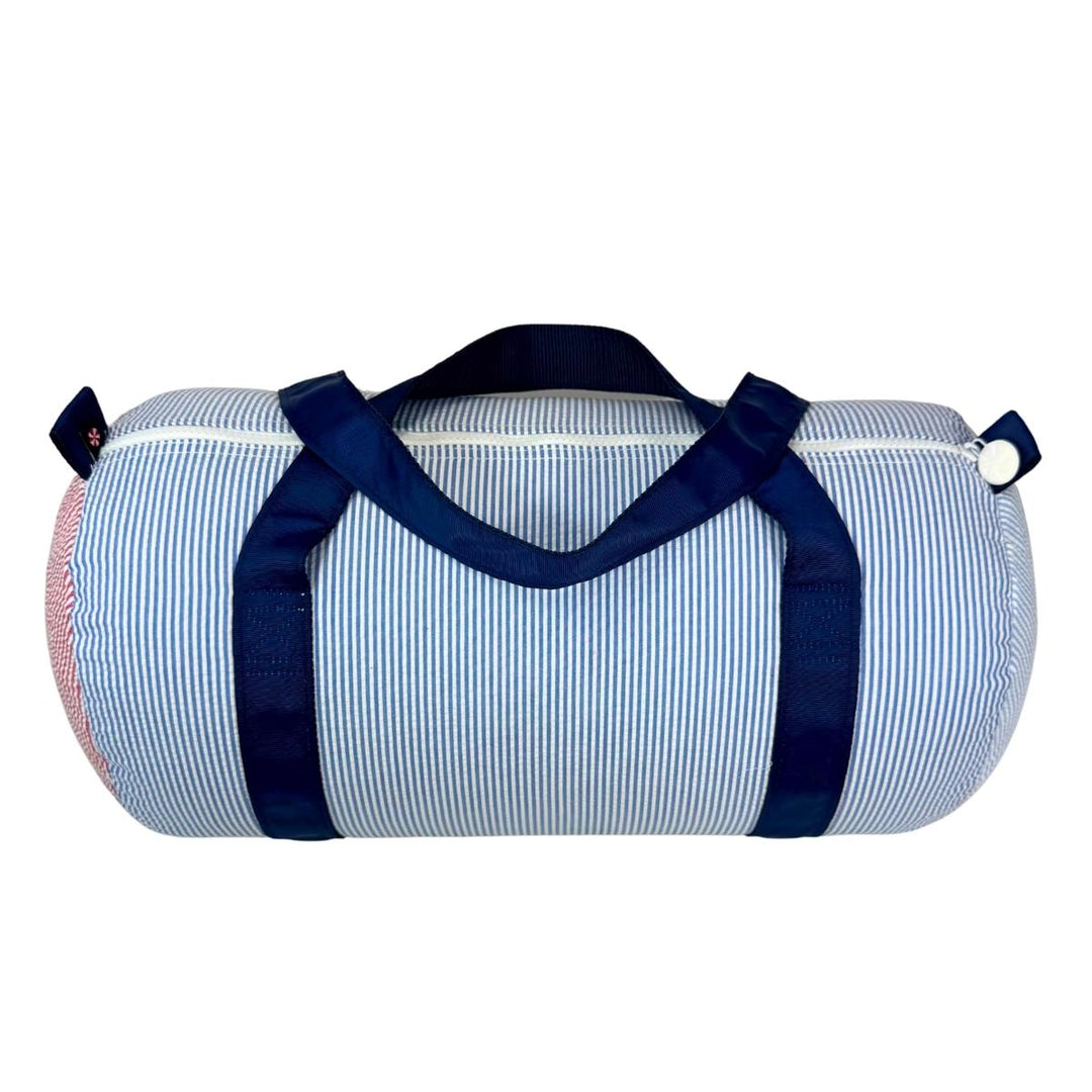 Mint Medium Duffel - Yankee Doodle Seersucker
