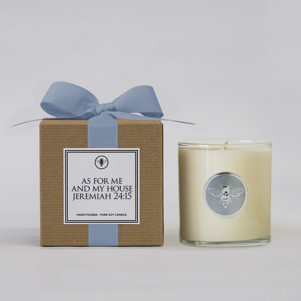 Ella B OG 11oz Boxed Candle - As For Me And My House Jeremiah 24.15