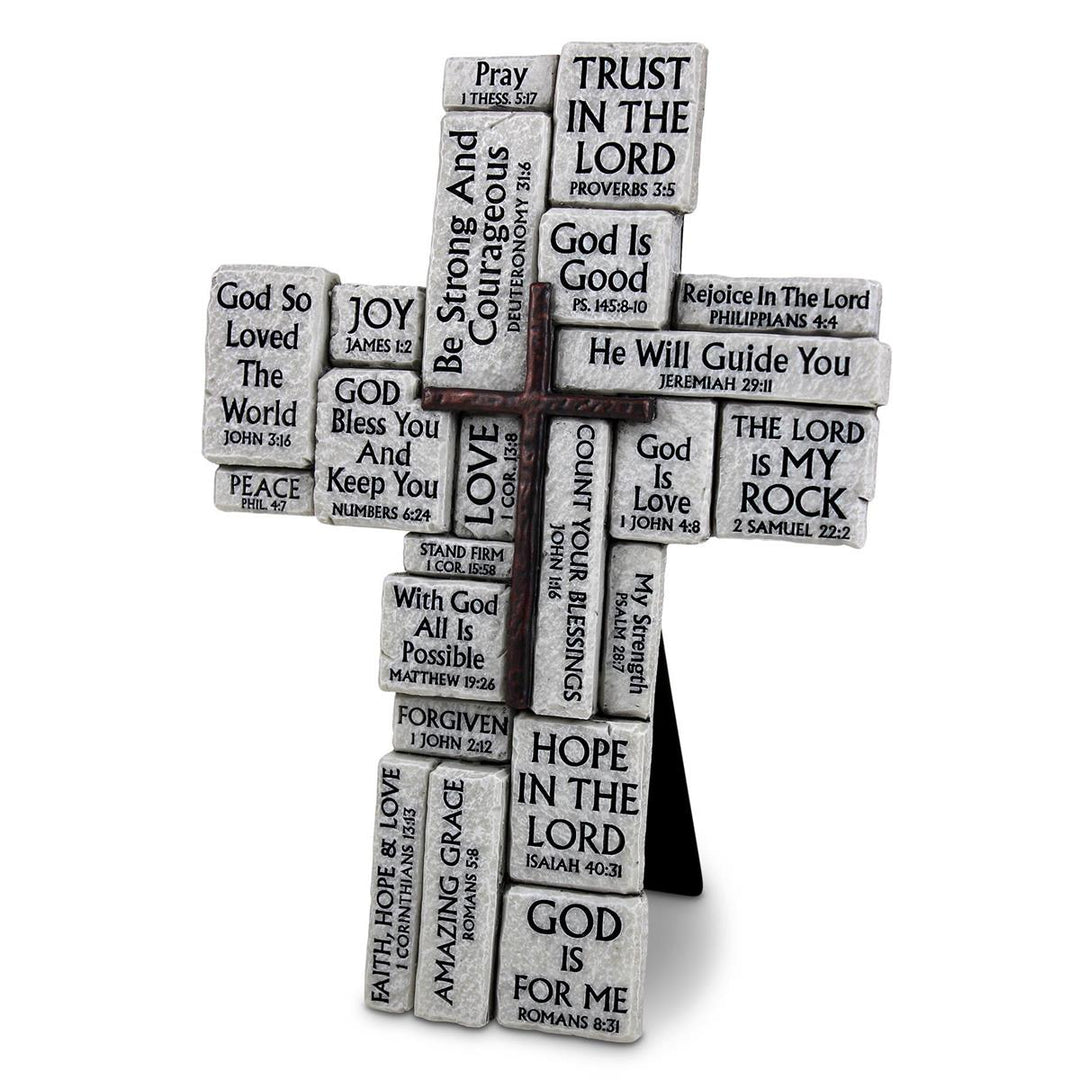 Lighthouse Christian Products Stacked Stones Desktop Cross