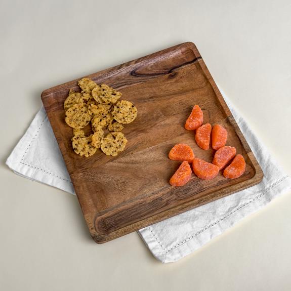 IHI Square Acacia Wood Tray - 10" x 10" x 1"