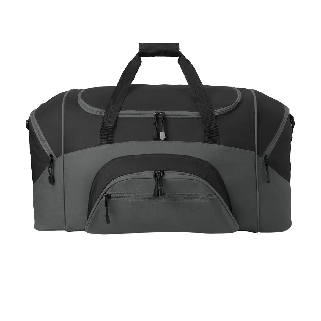 Port Authority® - Standard Colorblock Sport Duffel - Black/ Dark Charcoal