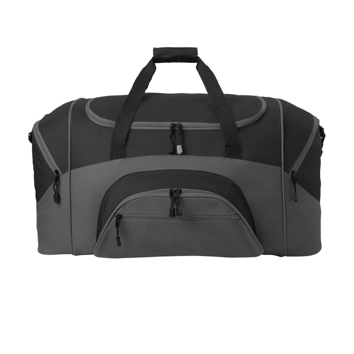 Port Authority® - Standard Colorblock Sport Duffel - Black/ Dark Charcoal