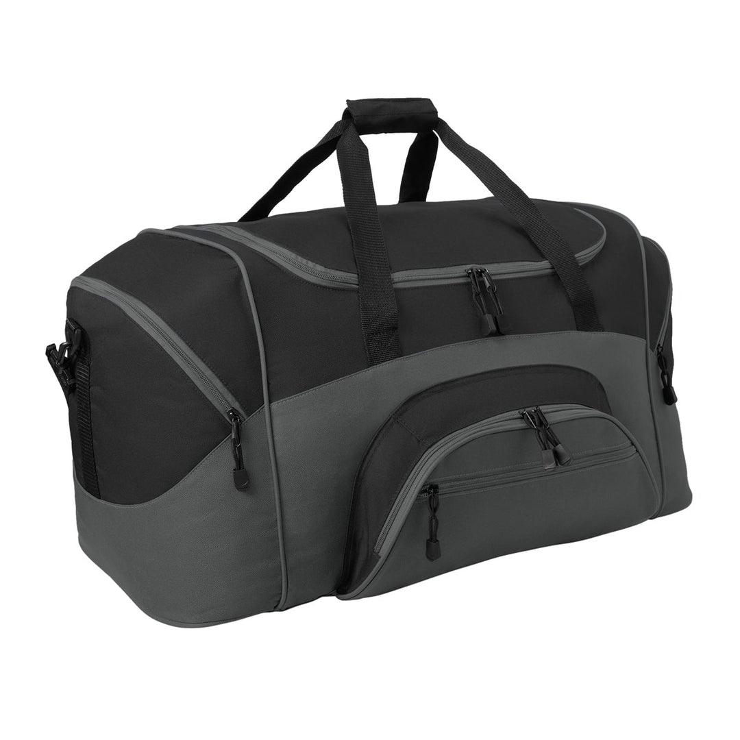 Port Authority® - Standard Colorblock Sport Duffel - Black/ Dark Charcoal