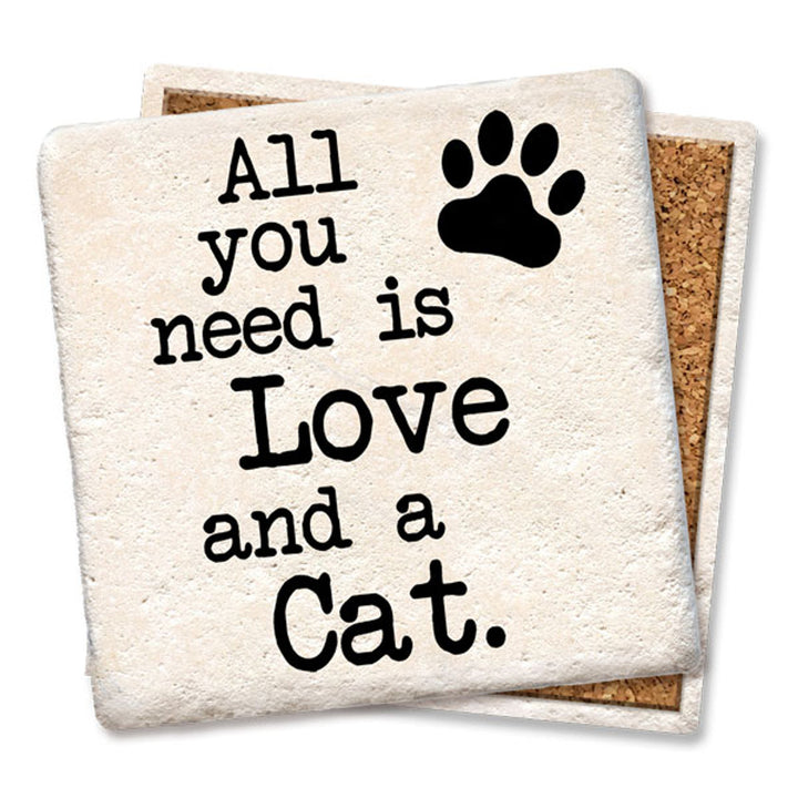 Tipsy Coasters All You Need Is Love And A Cat Coaster