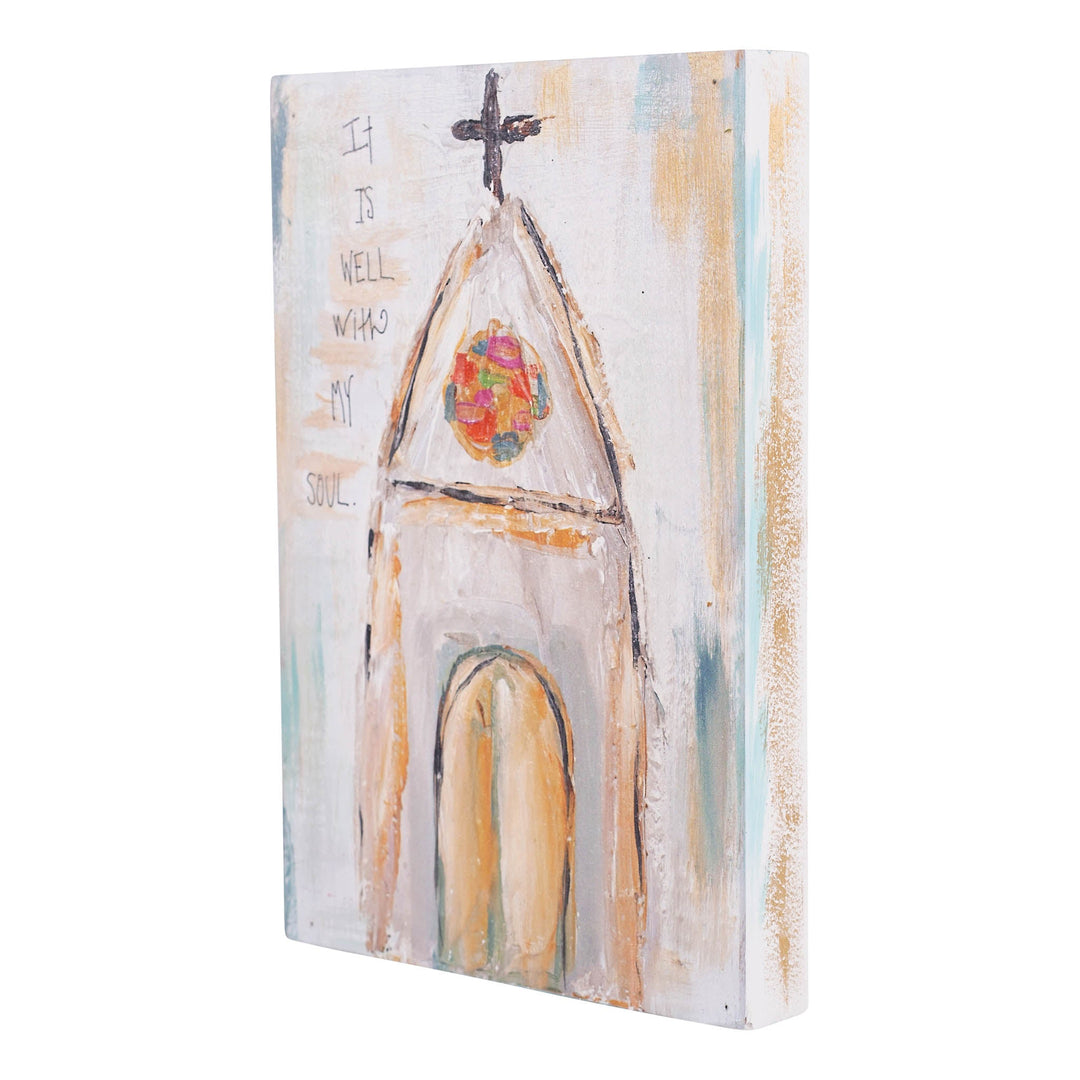 Glory Haus It Is Well Church Wood Block