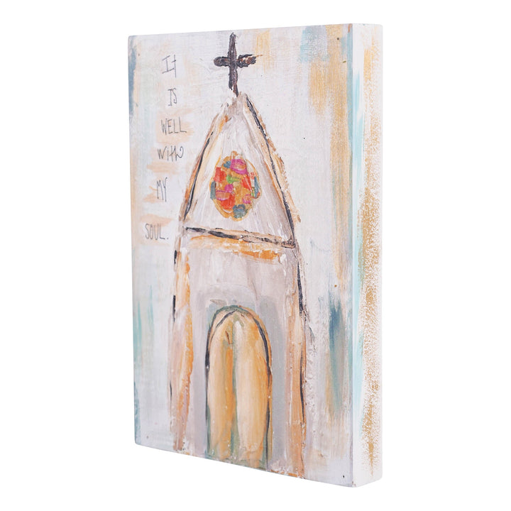 Glory Haus It Is Well Church Wood Block