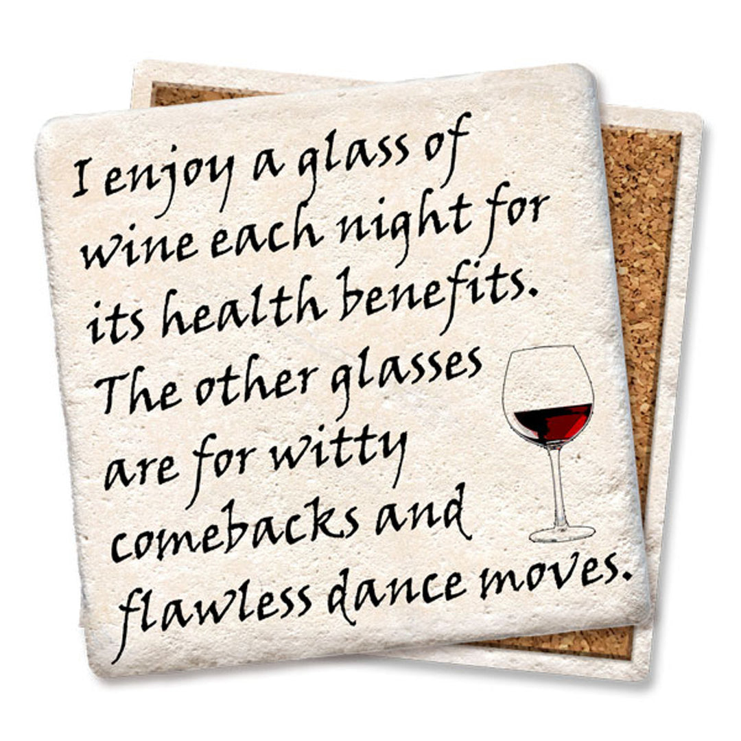 Tipsy Coasters I Enjoy A Glass Of Wine Coaster