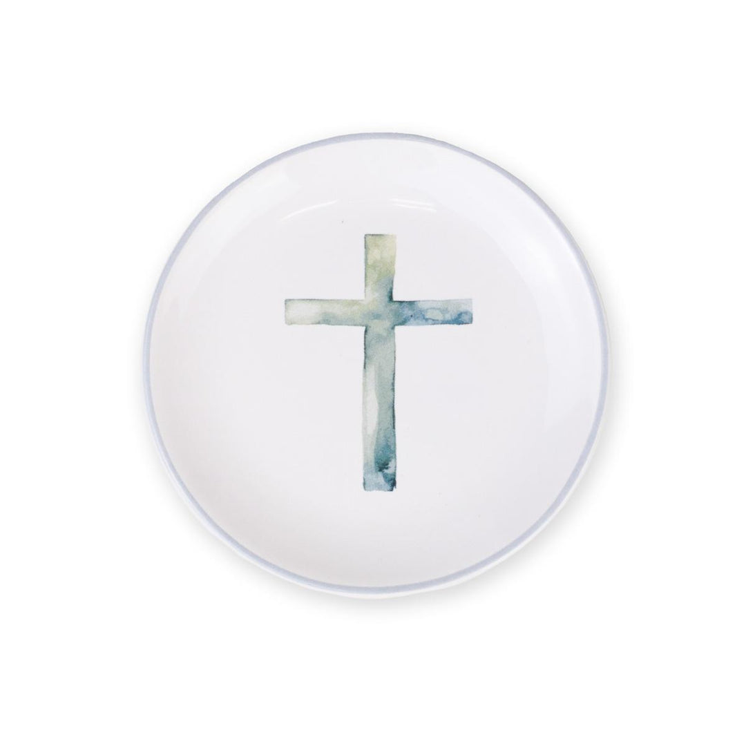 TRS Watercolor Cross Trinket Dish