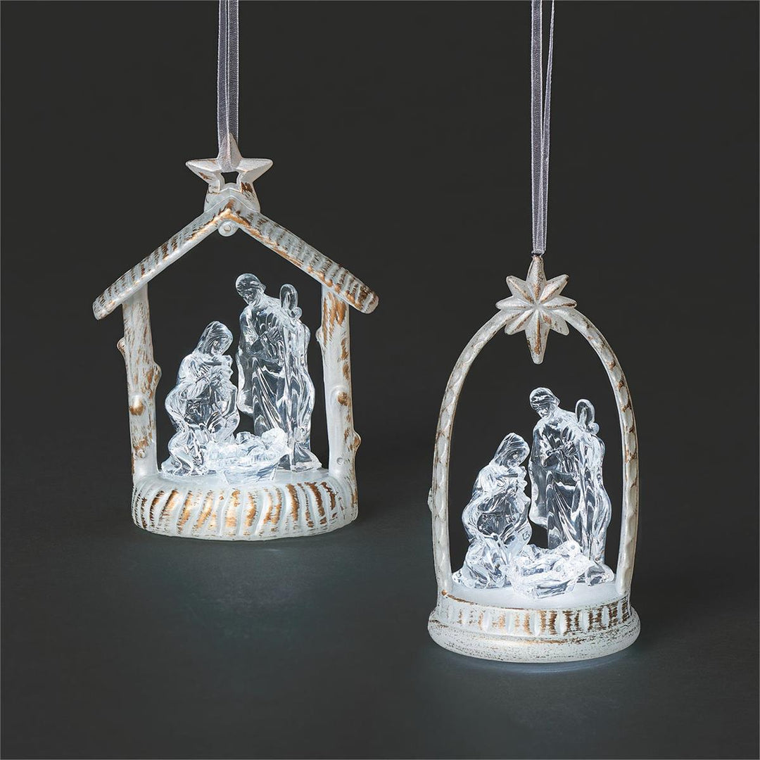 Roman Lighted Holy Family Ornament