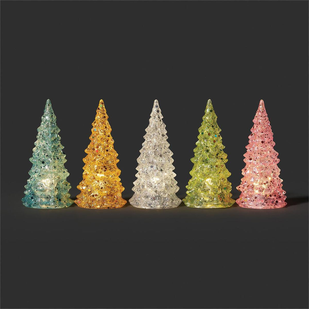 Roman Lighted Glitter Tree Ornament