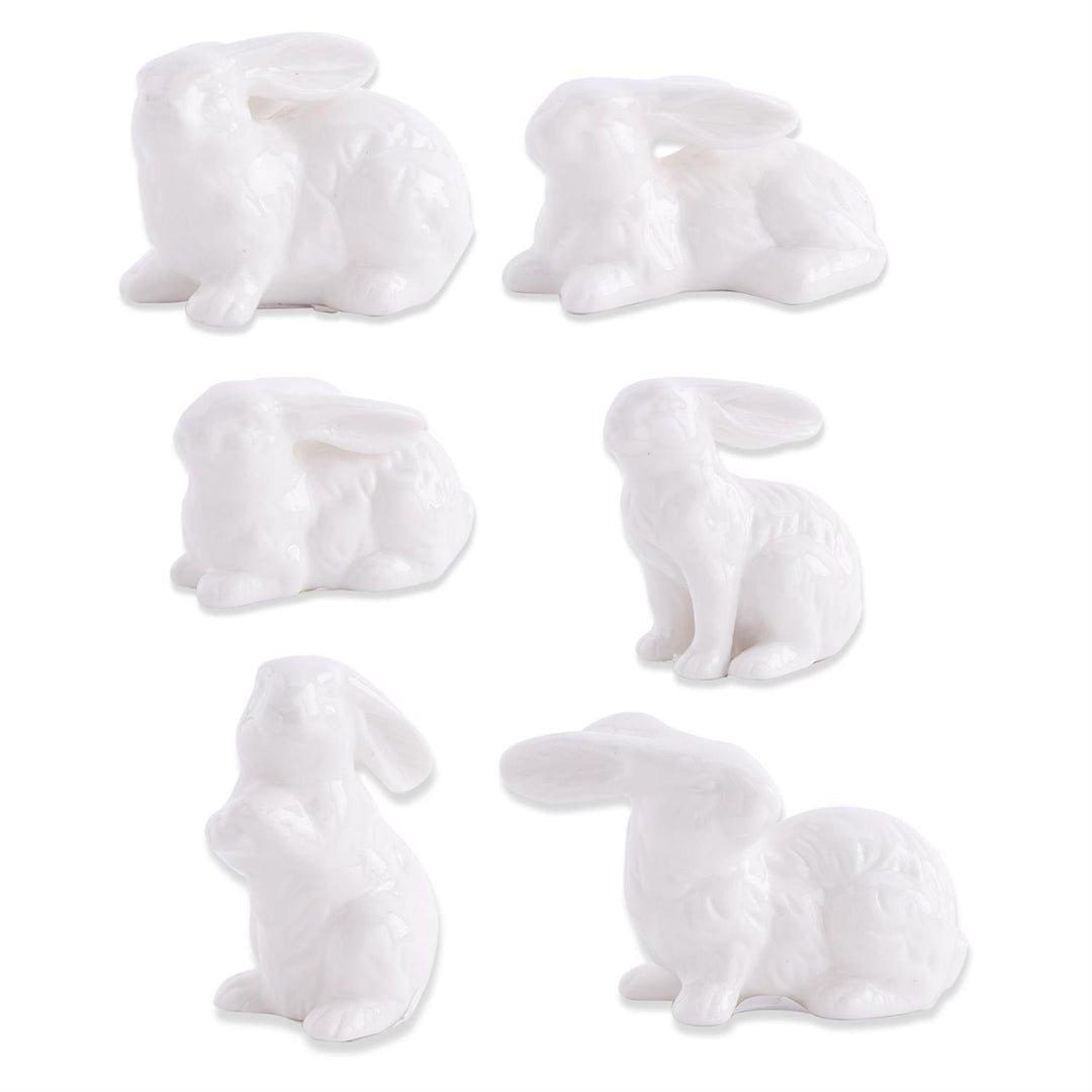 K & K Interiors White Porcelain Bunny - 2.75" Style 5