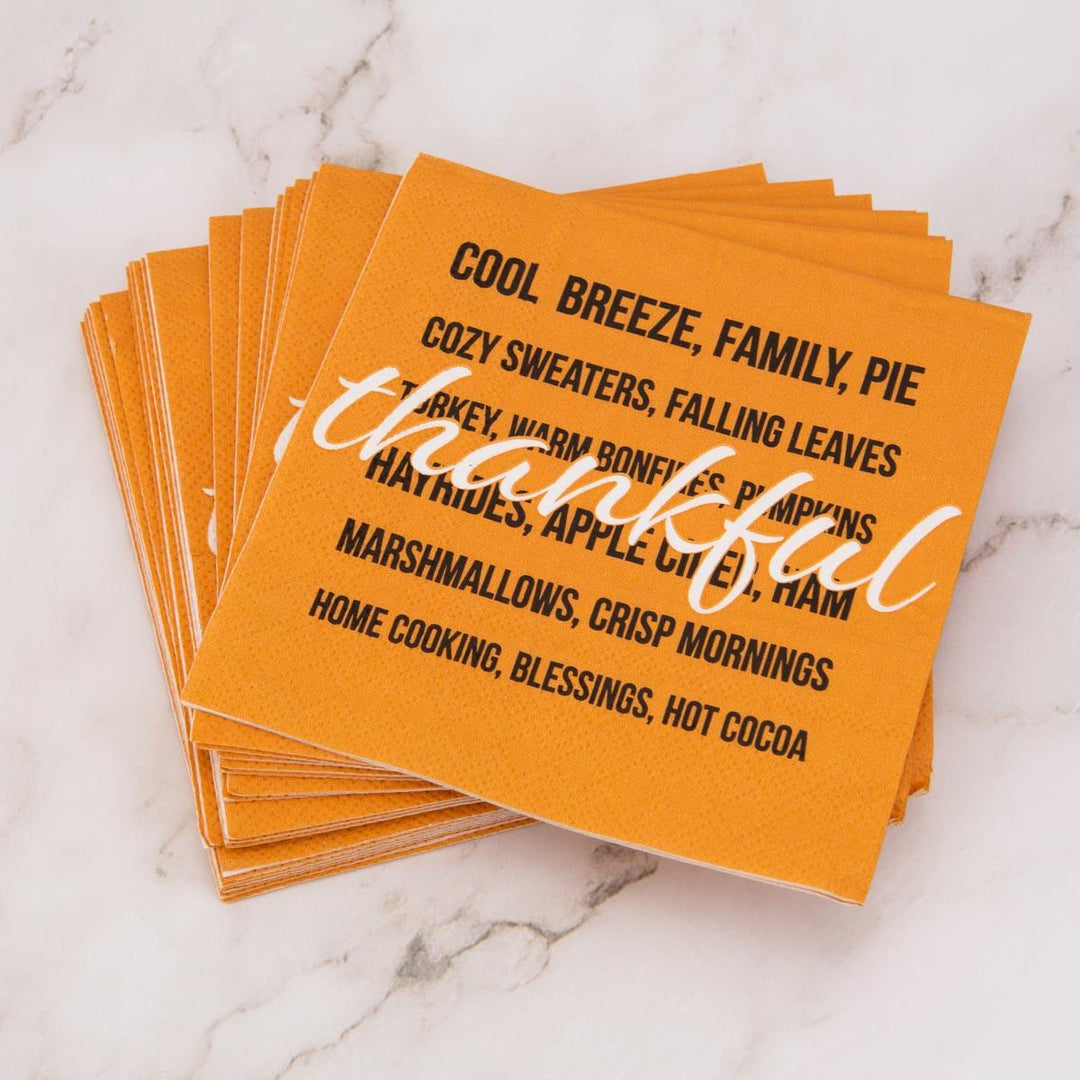 TRS Thankful Cocktail Napkins (Pack of 20)