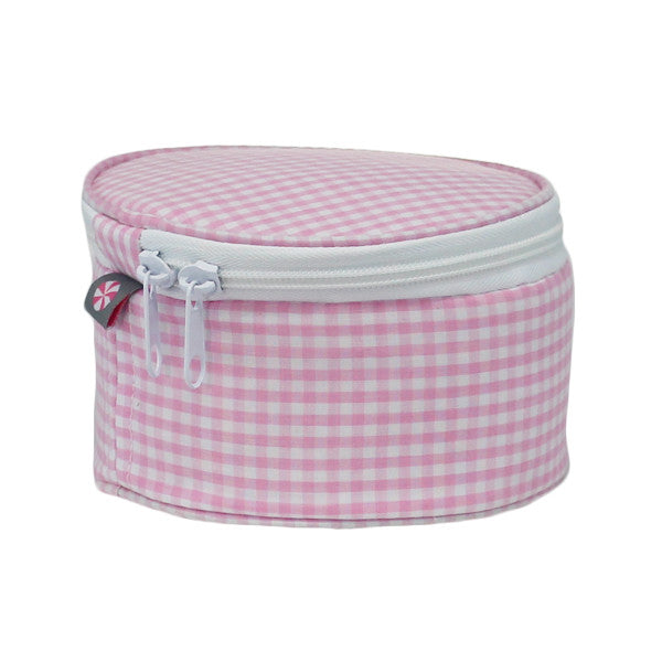 Mint 6" Button Bag - Pink Gingham
