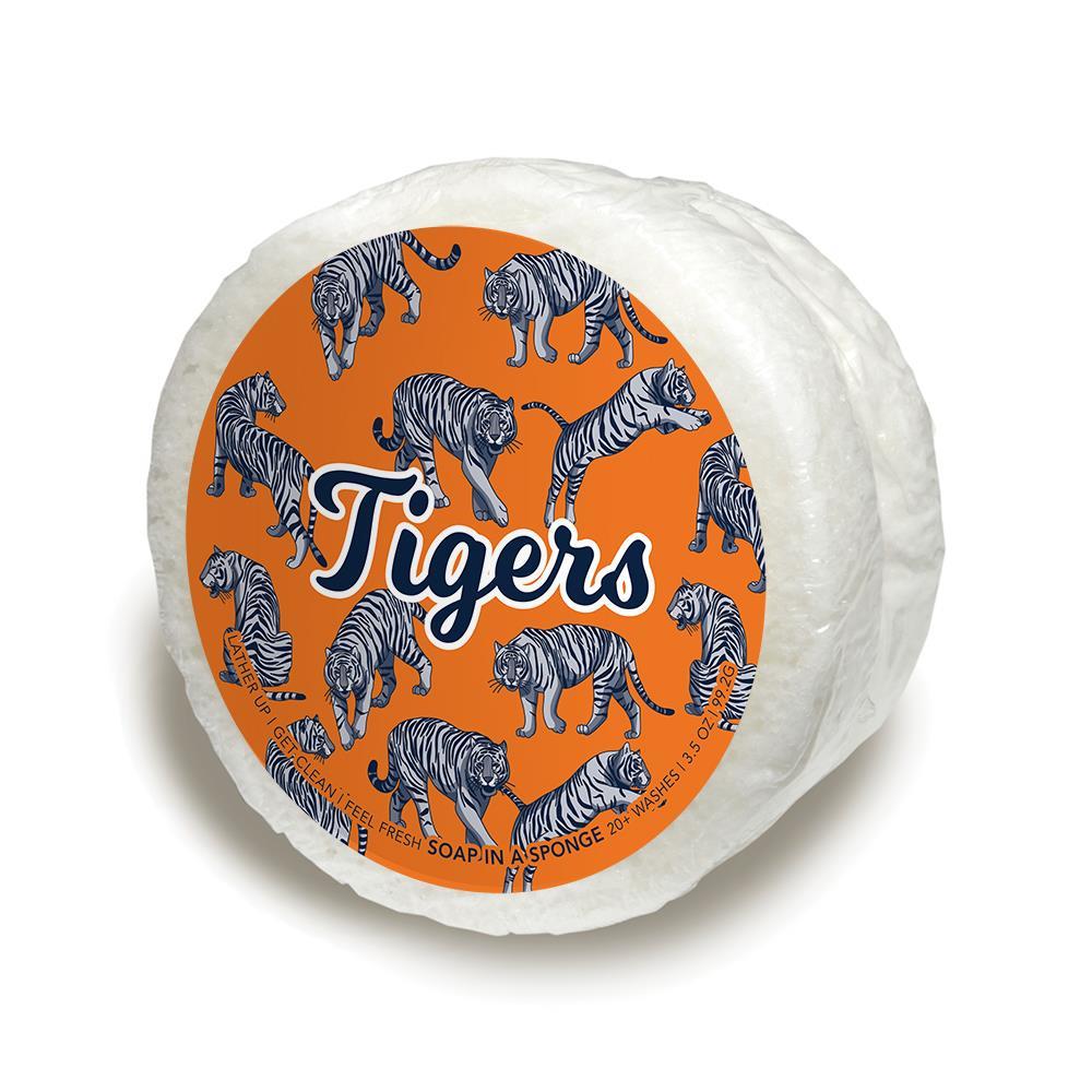 Caren Original Shower Sponge - Tigers Repeat Pattern Spirit Sponge