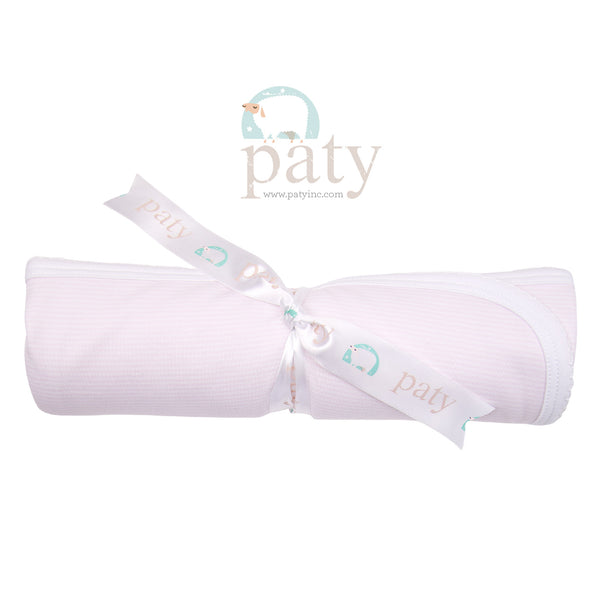 Paty Pima Blanket - Pink/White Stripe